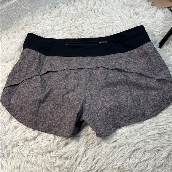 Lululemon Speed Up Short Long *4" Updated Fit Heather Lux Multi Black / Black - Picture 4 of 6
